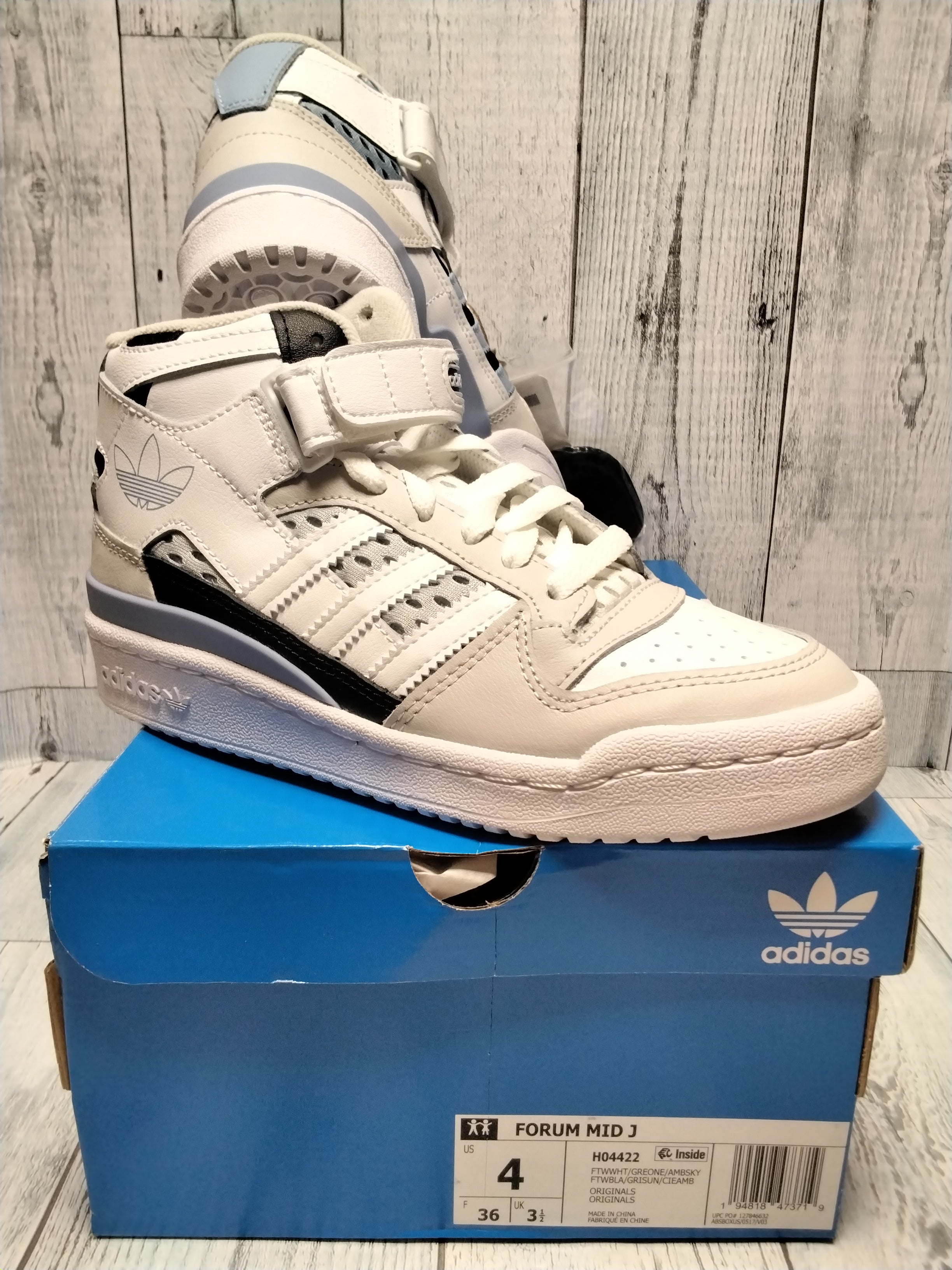 adidas Originals Unisex-Child Forum Mid Sneaker Sz 4 *NEW* (7844904337646)